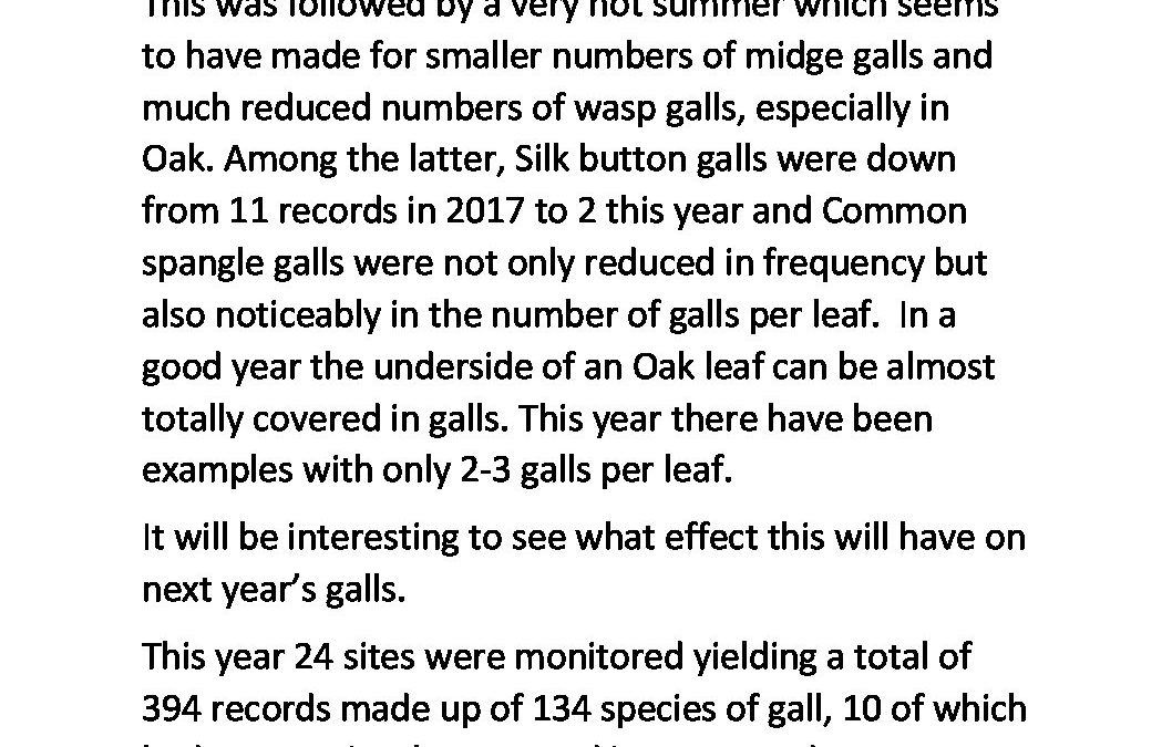 Gall Summary 2018